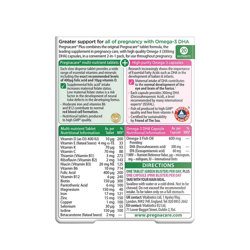 Vitabiotics Pregnacare Plus