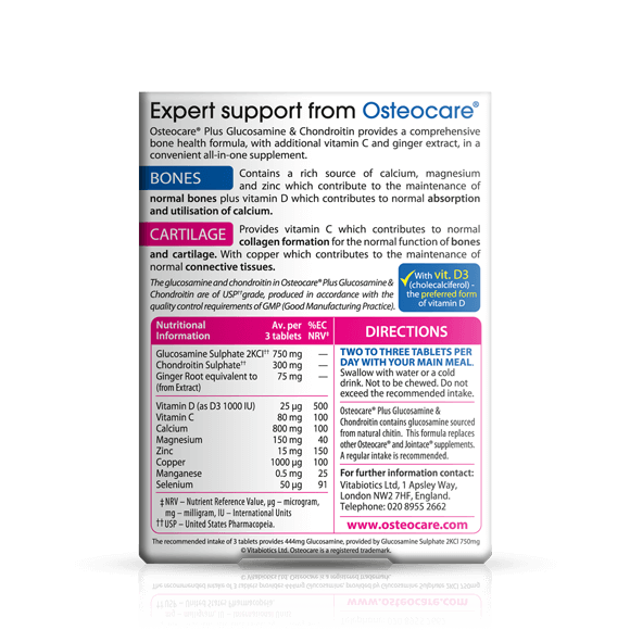 Vitabiotics Osteocare Glucosamine and Chondroitin